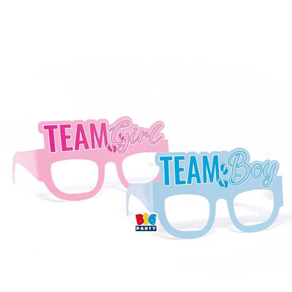 Picture of Fun glasses- Team Boy - Team Girl