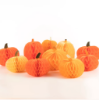 Picture of Decorative honeycomb paper pumpkins (set 10) (Meri Meri)