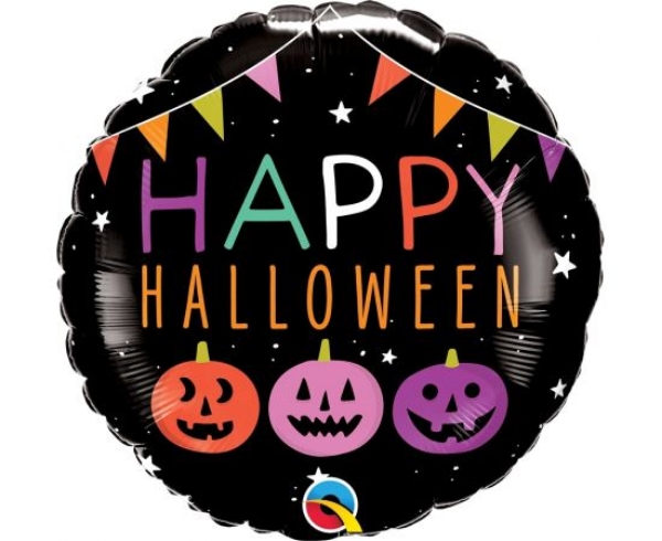 Picture of Foil Balloon - Happy Halloween pumpkins