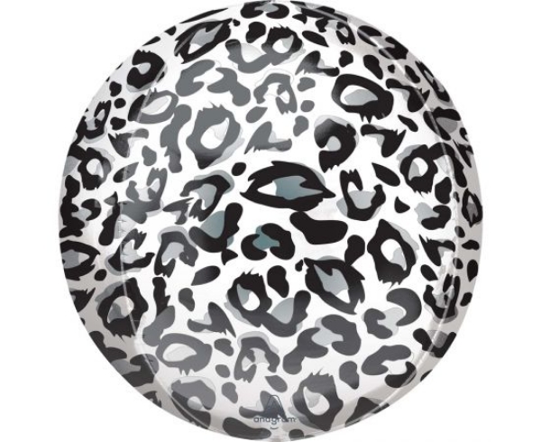 Μπαλόνι foil στρόγγυλη μπάλα snow leopard print