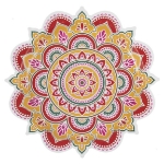 Picture of Dinner paper plates - Mandala Flower (8pcs)