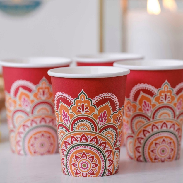 Picture of Paper cups - Mandala Flower (8pcs)