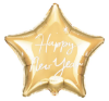 Picture of Foil balloon star - Happy new year gold