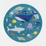 Picture of Dinner paper plates - Seabed (8pcs)