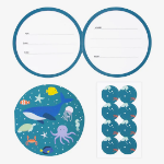 Picture of Party invitations - Seabed (8pcs)