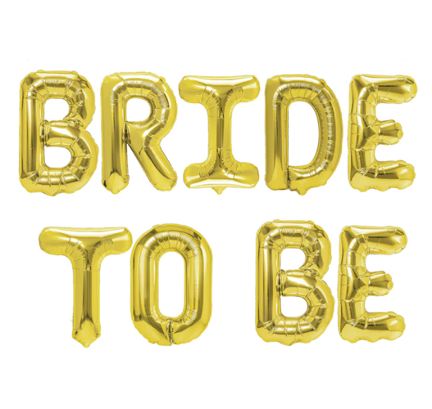 Picture of Foil Balloons Kit BRIDE TO BE  gold ~35cm