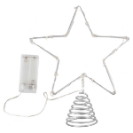 Picture of Silver Star Christmas Tree Topper with Lights