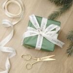 Picture of Cream Merry Christmas Ribbon