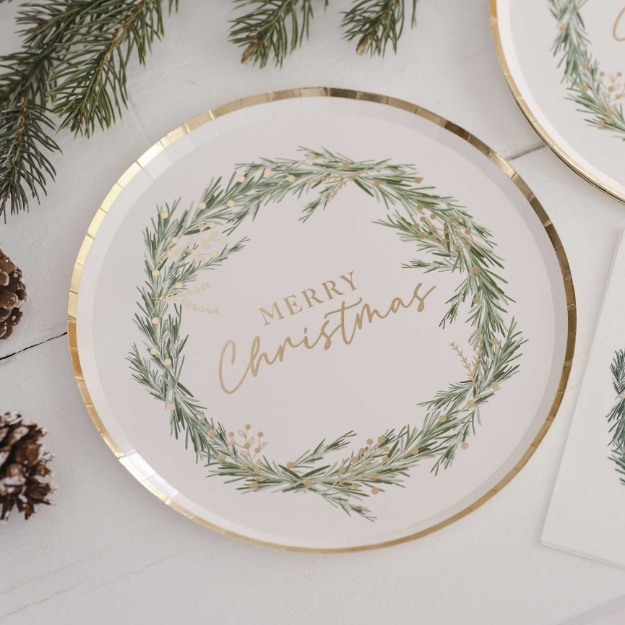 Picture of Merry Christmas Paper Plates