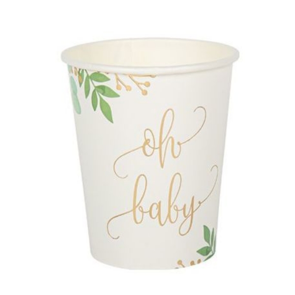 Picture of Paper cups - Oh Baby botanical (8pcs)