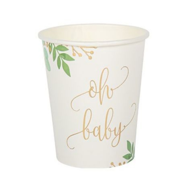 Picture of Paper cups - Oh Baby botanical (8pcs)