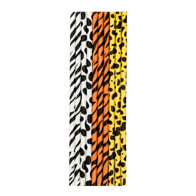 Picture of Paper straws - Animal print (10pcs)