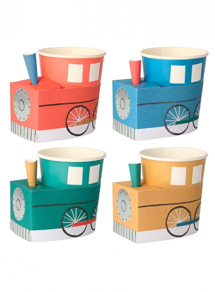 Picture of Paper cups - Train (Meri Meri) (8pcs)