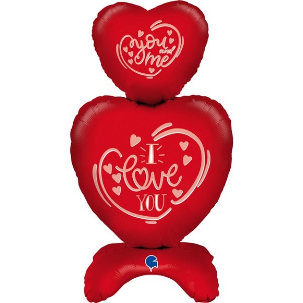 Picture of Foil Balloon Standing - Hearts