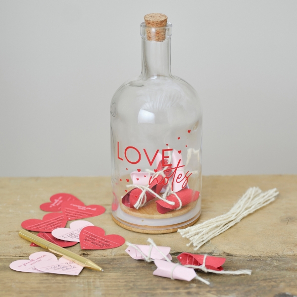 Picture of Bottle with hearts - Love Notes