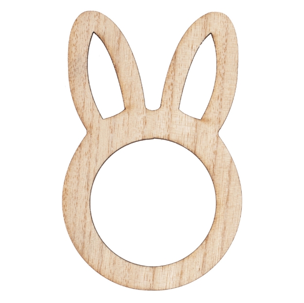 Picture of Wooden rings for napkins - Bunny (6pcs)