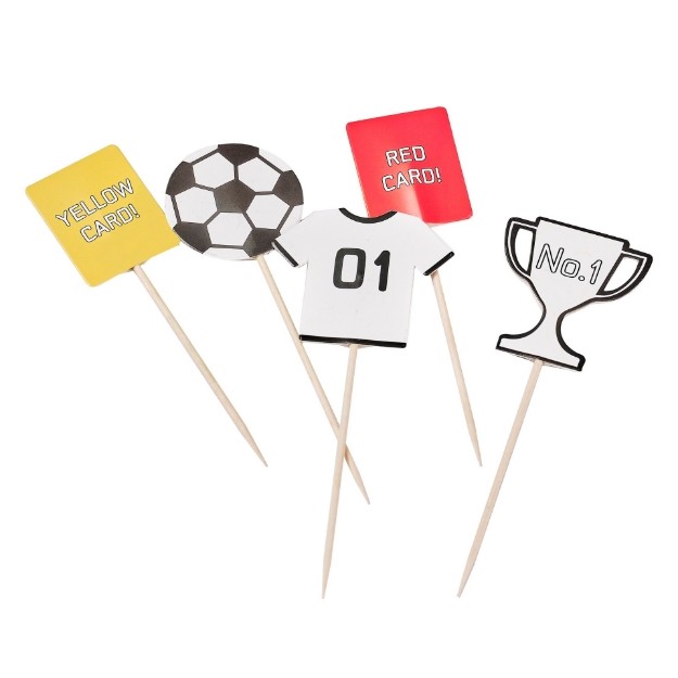 Picture of Cupcake toppers - Football (12pcs)