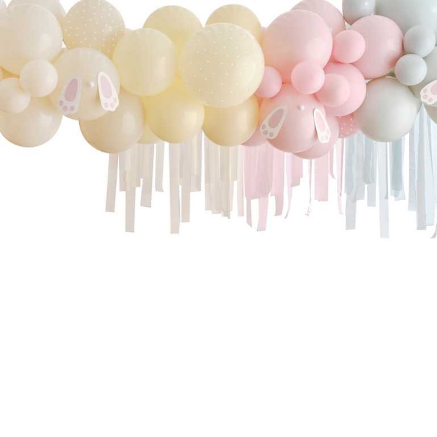 Picture of Party Backdrop with balloons and streamers - Bunny