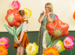 Picture of Foil balloon - Flower red