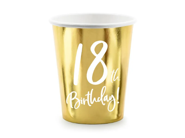 Picture of Paper cups - 18th Birthday! (6pcs)