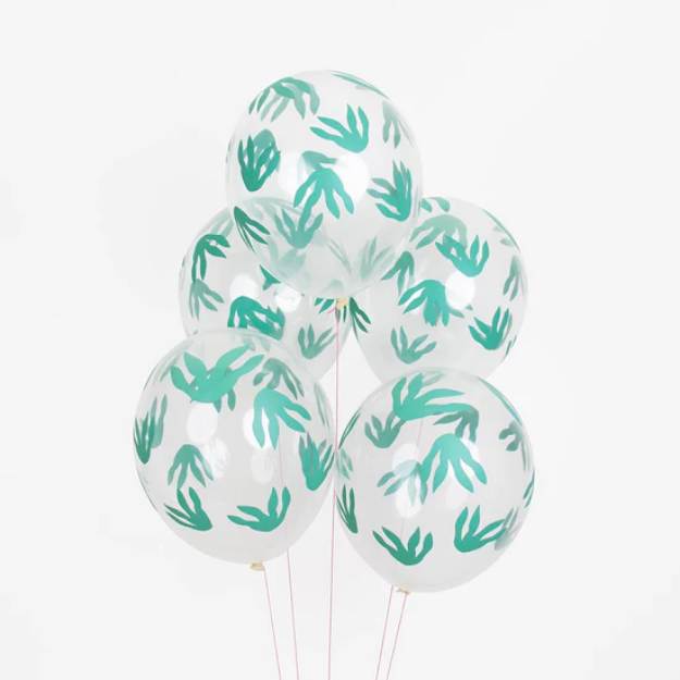 Picture of Printed balloons - Dinosaur footprint (5pcs)