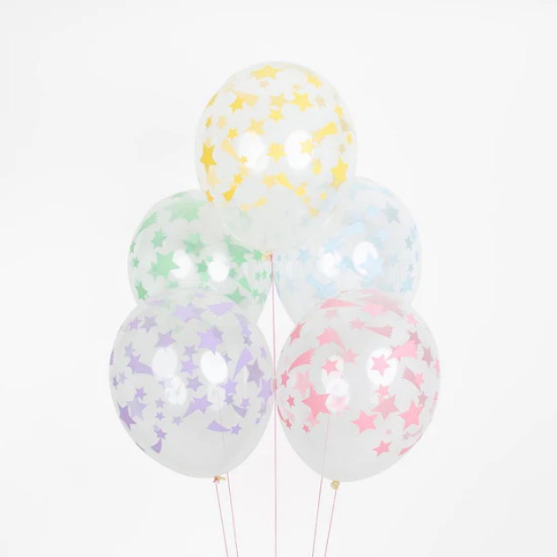 Picture of Balloons - Pastel stars (5pcs)