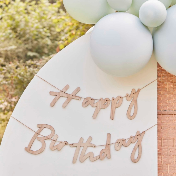 Picture of Wooden Happy Birthday Bunting 
