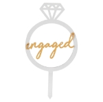 Picture of Wooden cake topper - Engaged