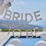 Γιρλάντα - Bride to be ασημί