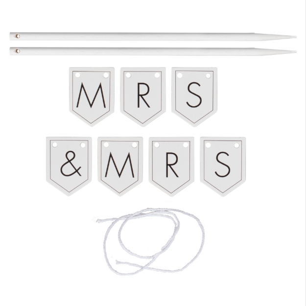 Picture of Cake Topper - Mr & Mrs flags