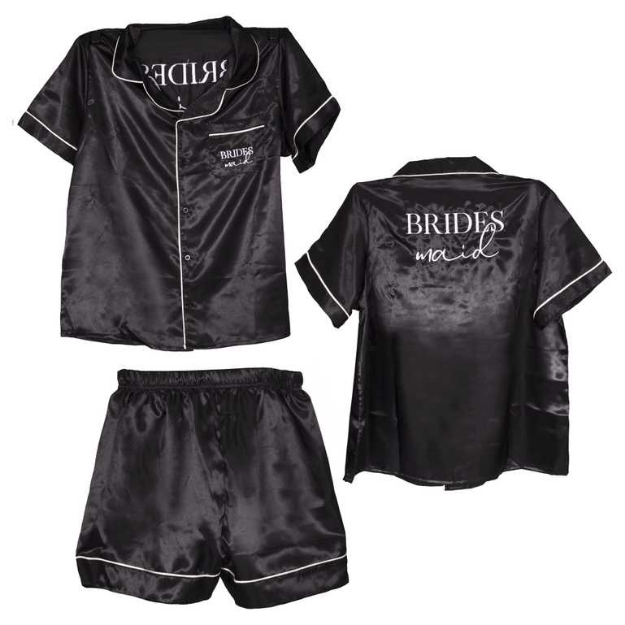 Picture of Pyjama set Bride's maid black 