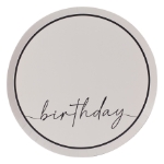 Picture of Dinner paper plates - Birthday nude and black (8pcs)