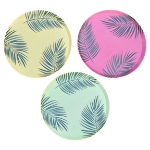 Picture of Hawaiian Tiki Palm Leaf Printed Paper Plates (8pcs)
