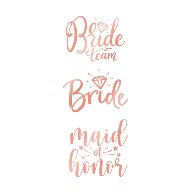Picture of Tattoos - Bachelorette rose gold (13pcs)