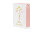 Picture of Card with hanging decoration Stork, light pink