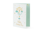 Picture of Card with hanging decoration whale, tiffany blue