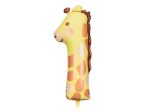 Picture of Foil balloon Number 1 - Giraffe, 42x90 cm