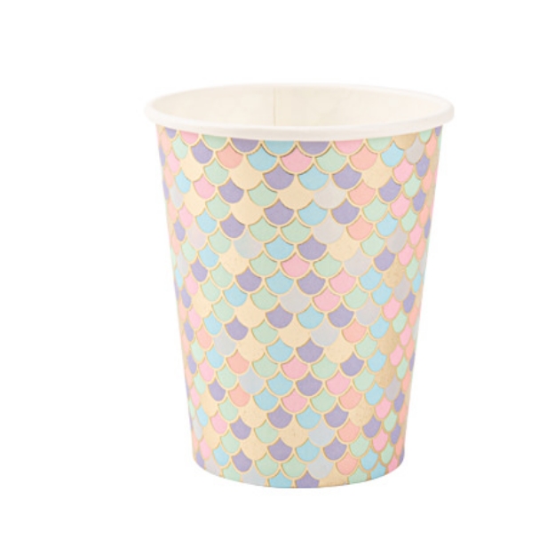 Picture of Paper cups - Mermaid pastel (8pcs)