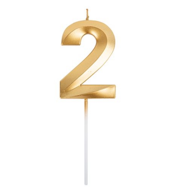 Picture of Gold 2 Number Candle