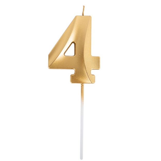 Picture of Gold 4 Number Candle