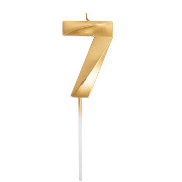Picture of Gold 7 Number Candle