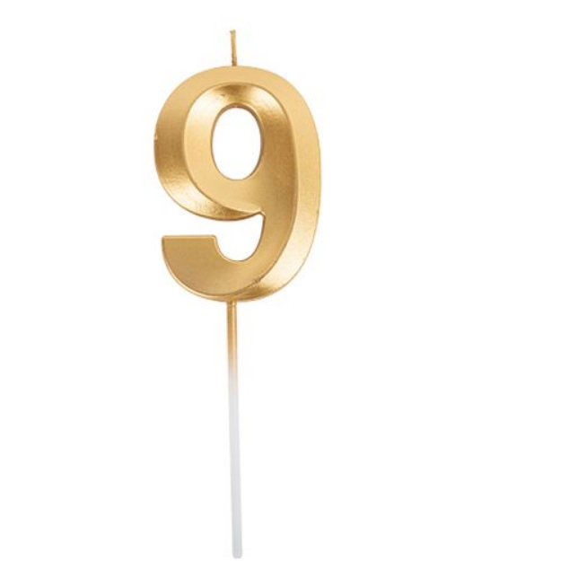Picture of Gold 9 Number Candle