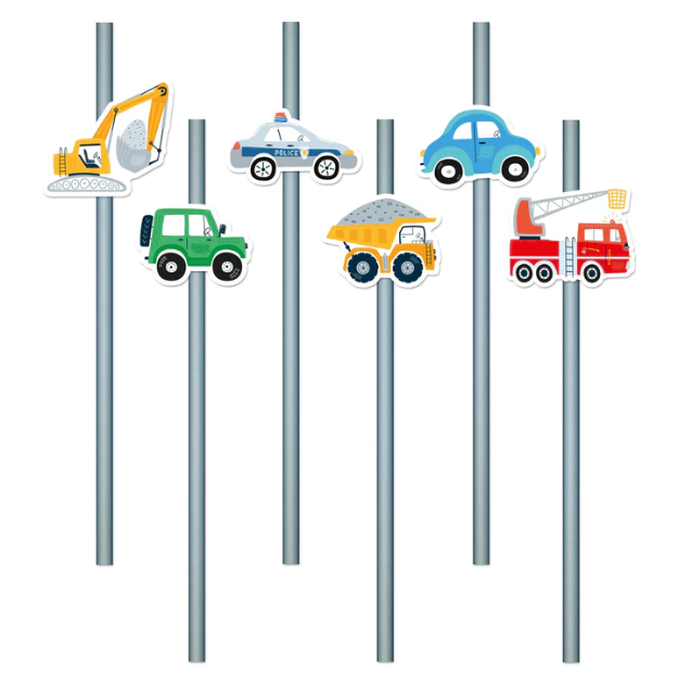 Picture of Paper straws - Cars (6pc.)