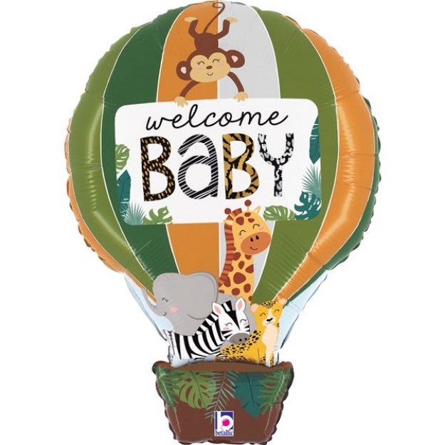 Μπαλόνι foil Welcome baby αερόστατο (wild)