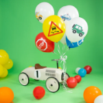 Picture of Balloon bouquet  filled with helium - Cars (9 balloons)