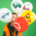 Picture of Balloon bouquet  filled with helium - Cars (9 balloons)