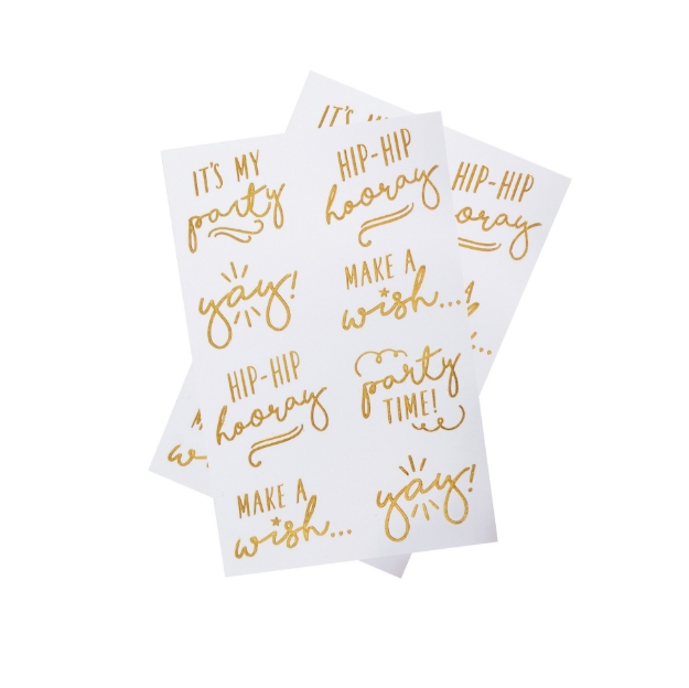 Picture of Gold Foiled Temporary Tattoos