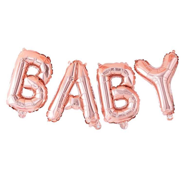Picture of Rose gold baby balloon bunting decoration 