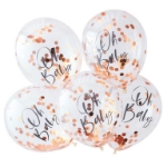 Picture of Rose gold oh baby confetti balloons