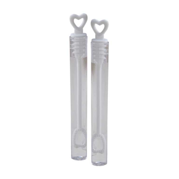 Picture of Heart Tube Wedding Bubbles (24pcs)